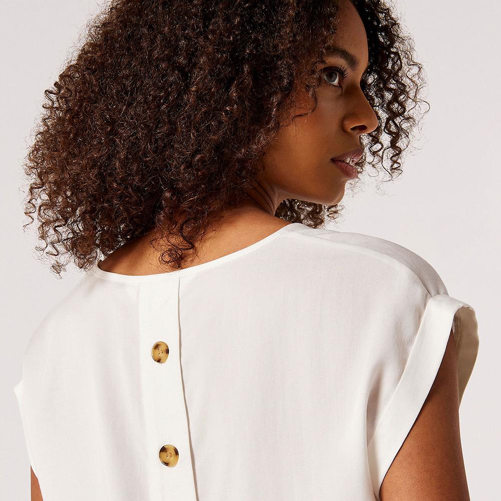 QVC APRICOT Blusa In Twill Di Lyocell Con Taschino
