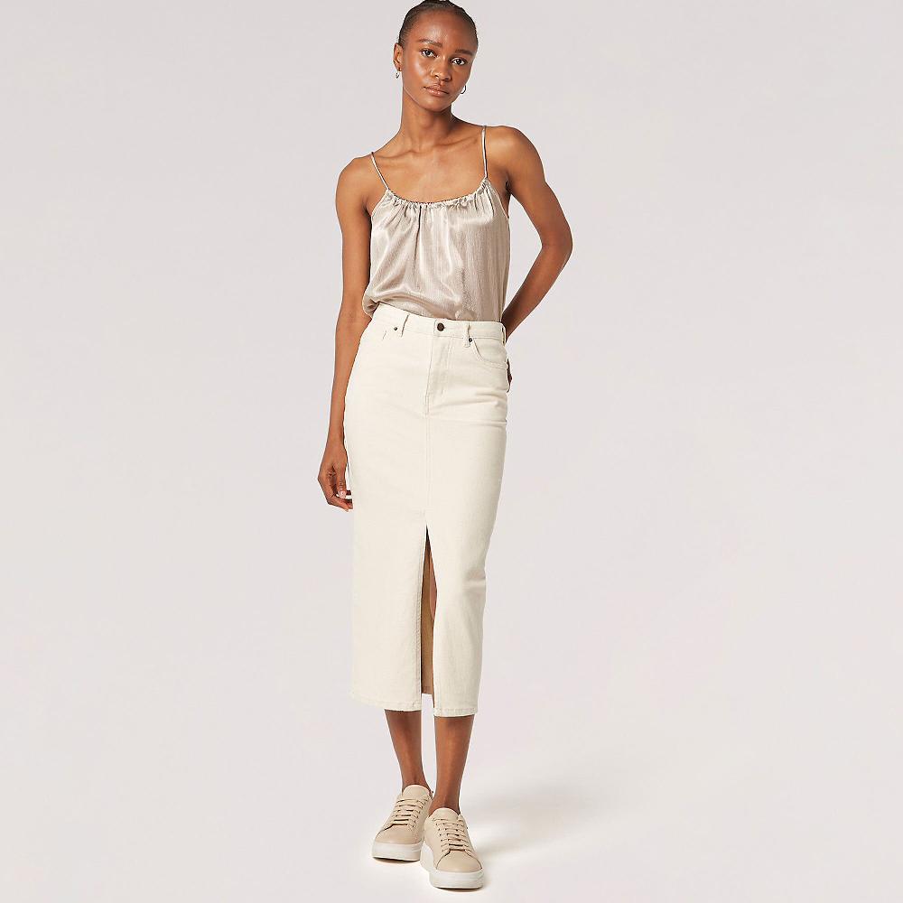 QVC APRICOT Gonna Midi In Jeans Modello 5 Tasche