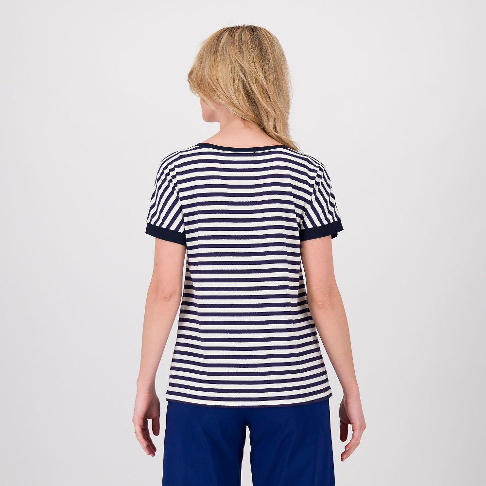 QVC Bianca Della Torre T-shirt A Righe Con Lamé