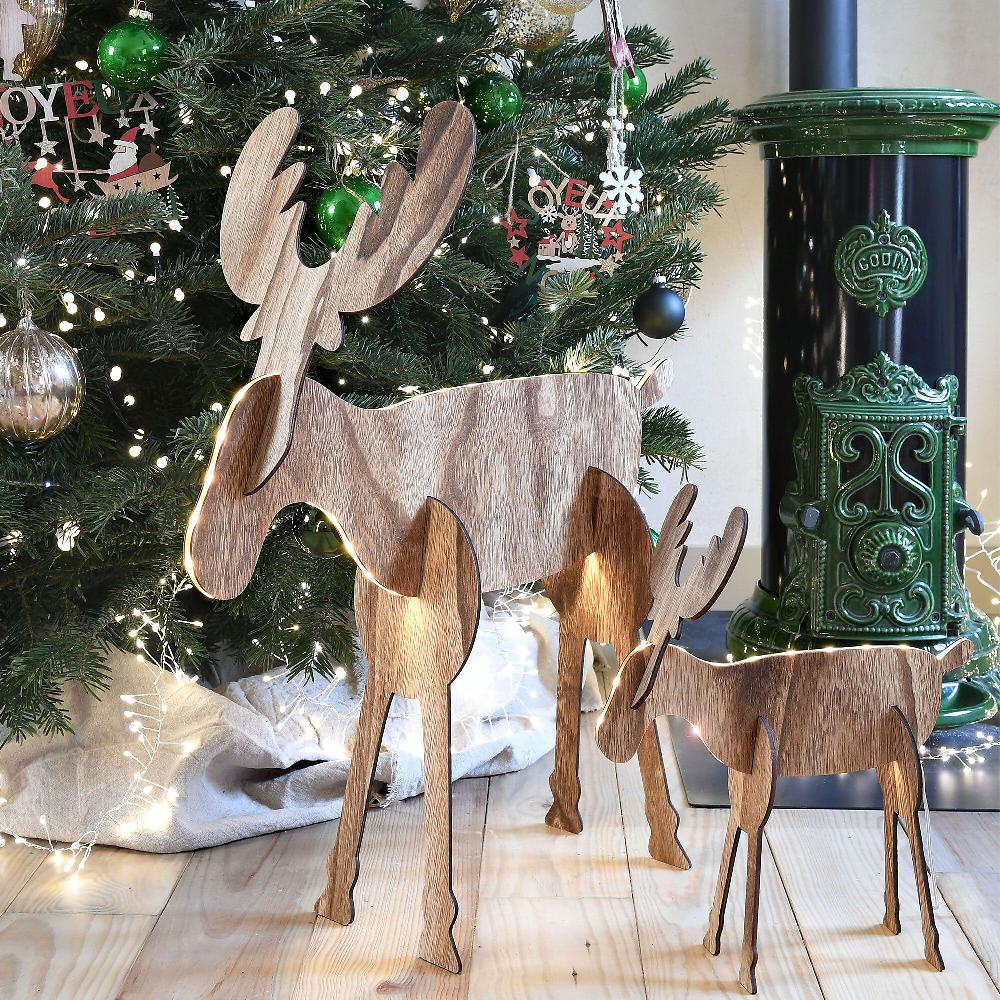 QVC Blachere Renna Luminosa In Legno Con LED