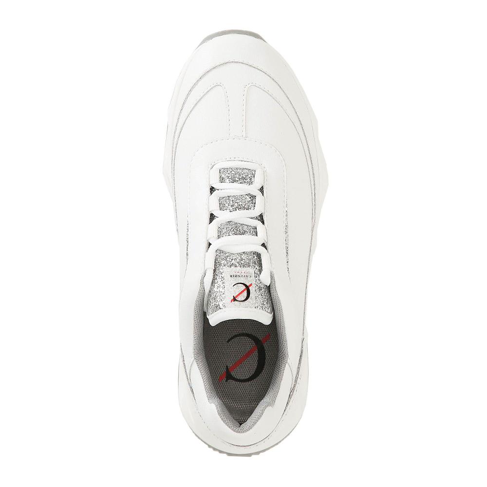 QVC Cafè Noir Sneaker In Pelle Con Inserti Glitter