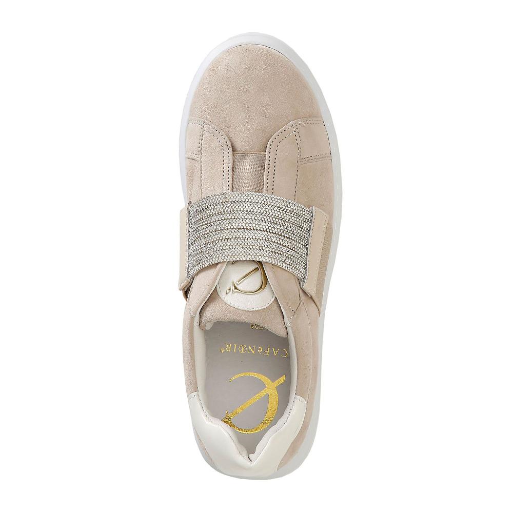QVC Cafè Noir Sneaker Slip On Con Fascette Strass