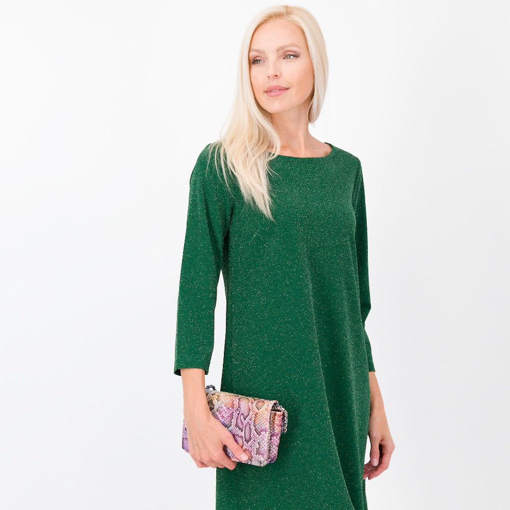 QVC Caterina Lancini Abito A Tubino In Maglia Lamé