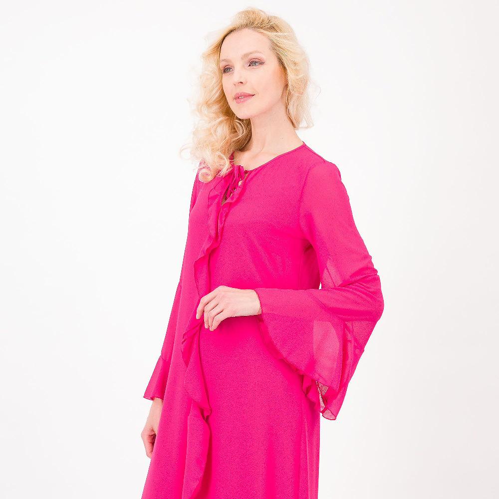 QVC Caterina Lancini Abito In Georgette Con Volant