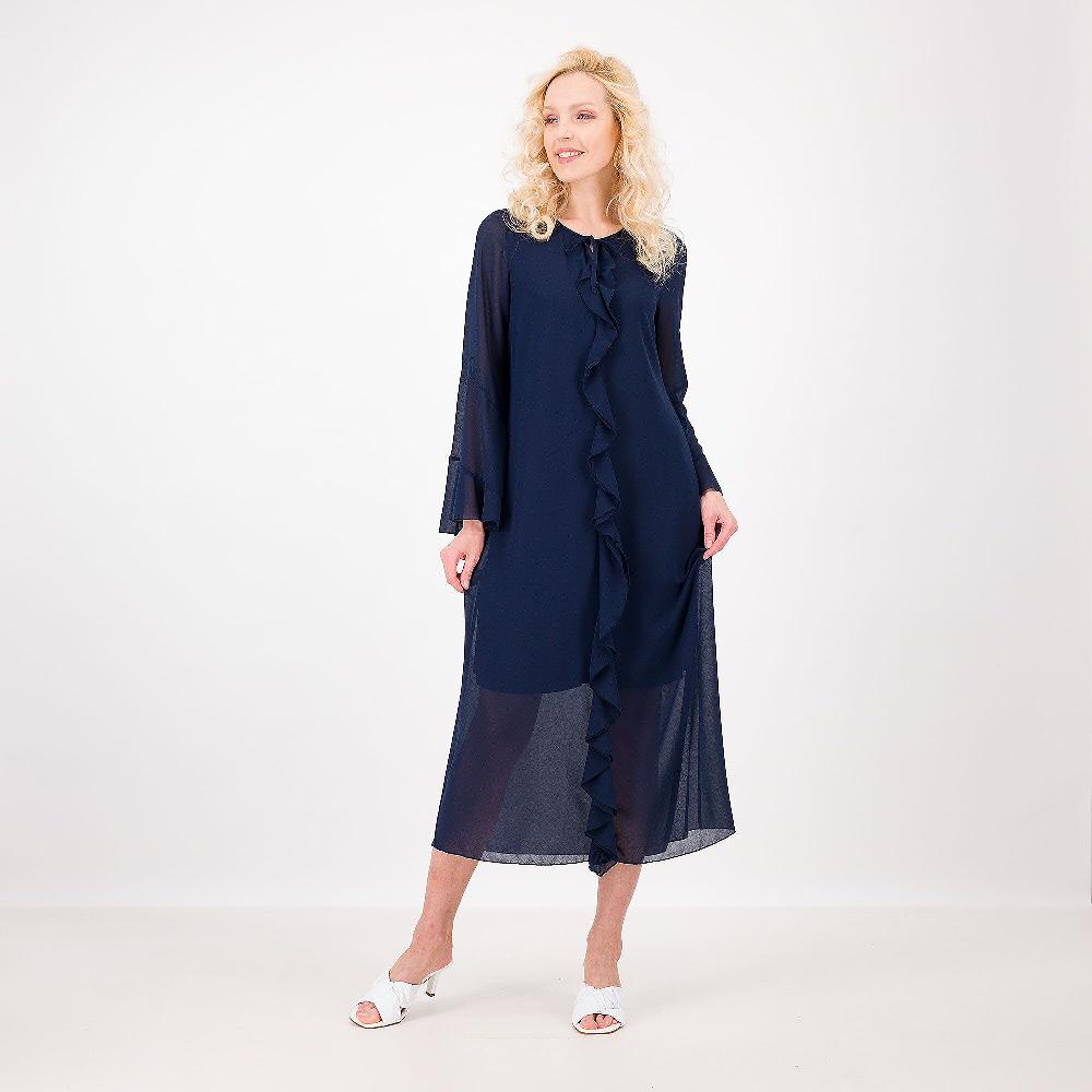 QVC Caterina Lancini Abito in georgette con volant