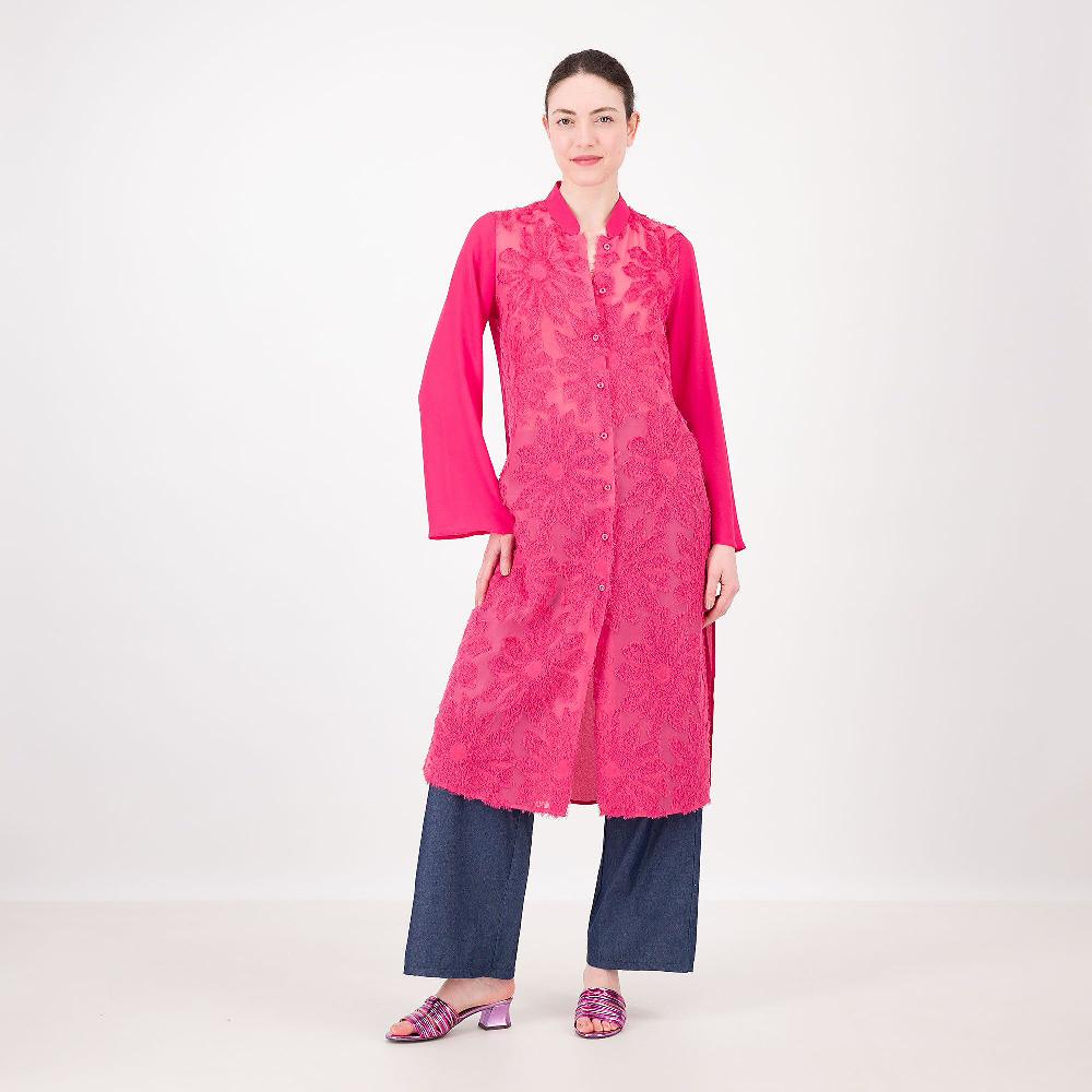 QVC Caterina Lancini Caftano in jacquard ricamato