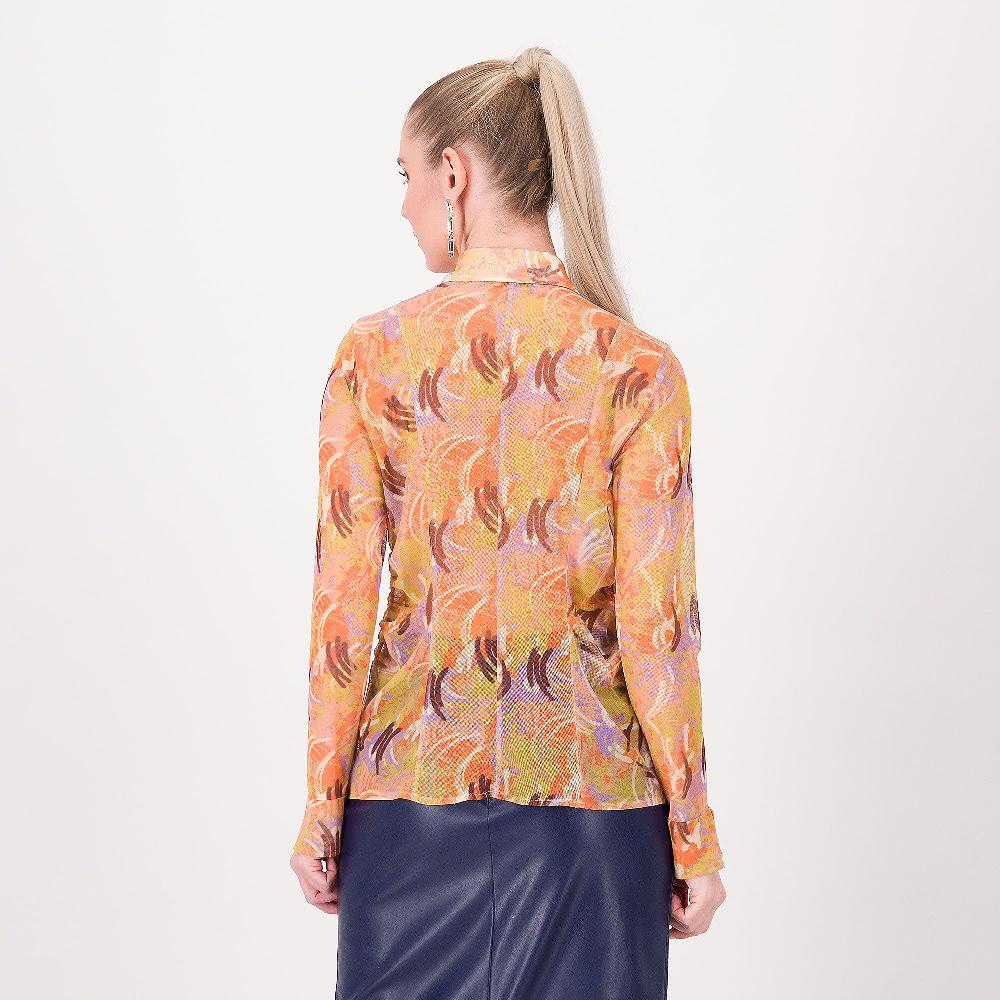 QVC Caterina Lancini Camicia In Tulle Stampato