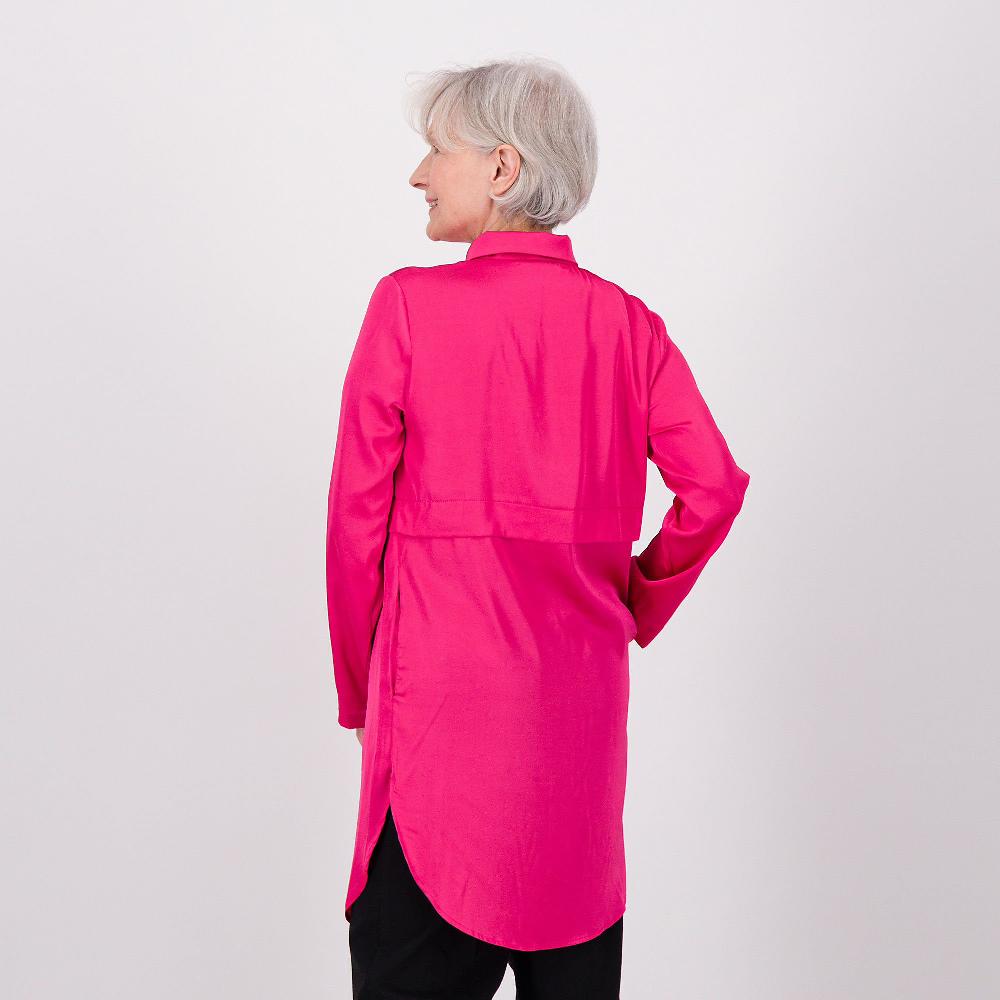 QVC Caterina Lancini Camicia Lunga Di Raso