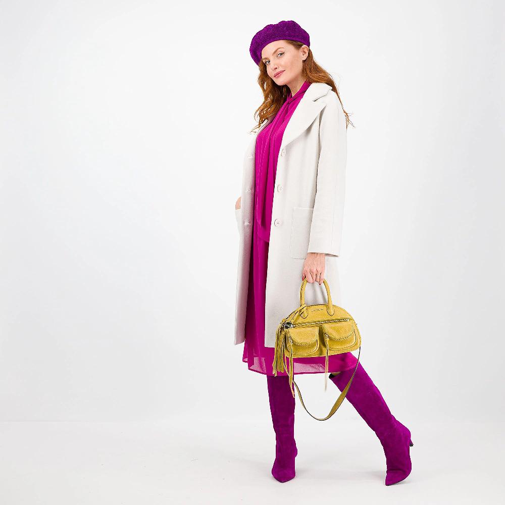 QVC Caterina Lancini Cappotto In Panno Con Rever