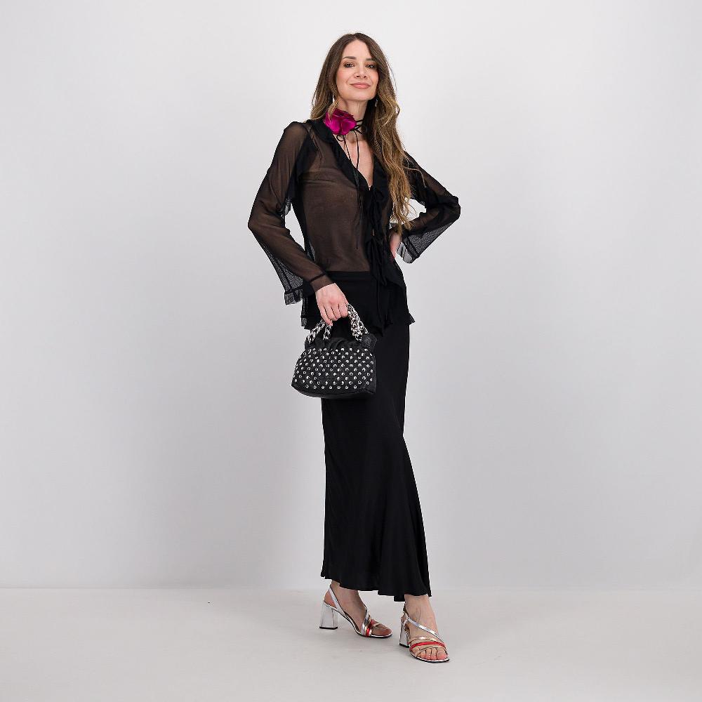 QVC Caterina Lancini Cardigan In Tulle Con Rouches