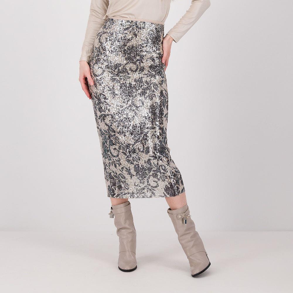 QVC Caterina Lancini Gonna longuette in paillettes