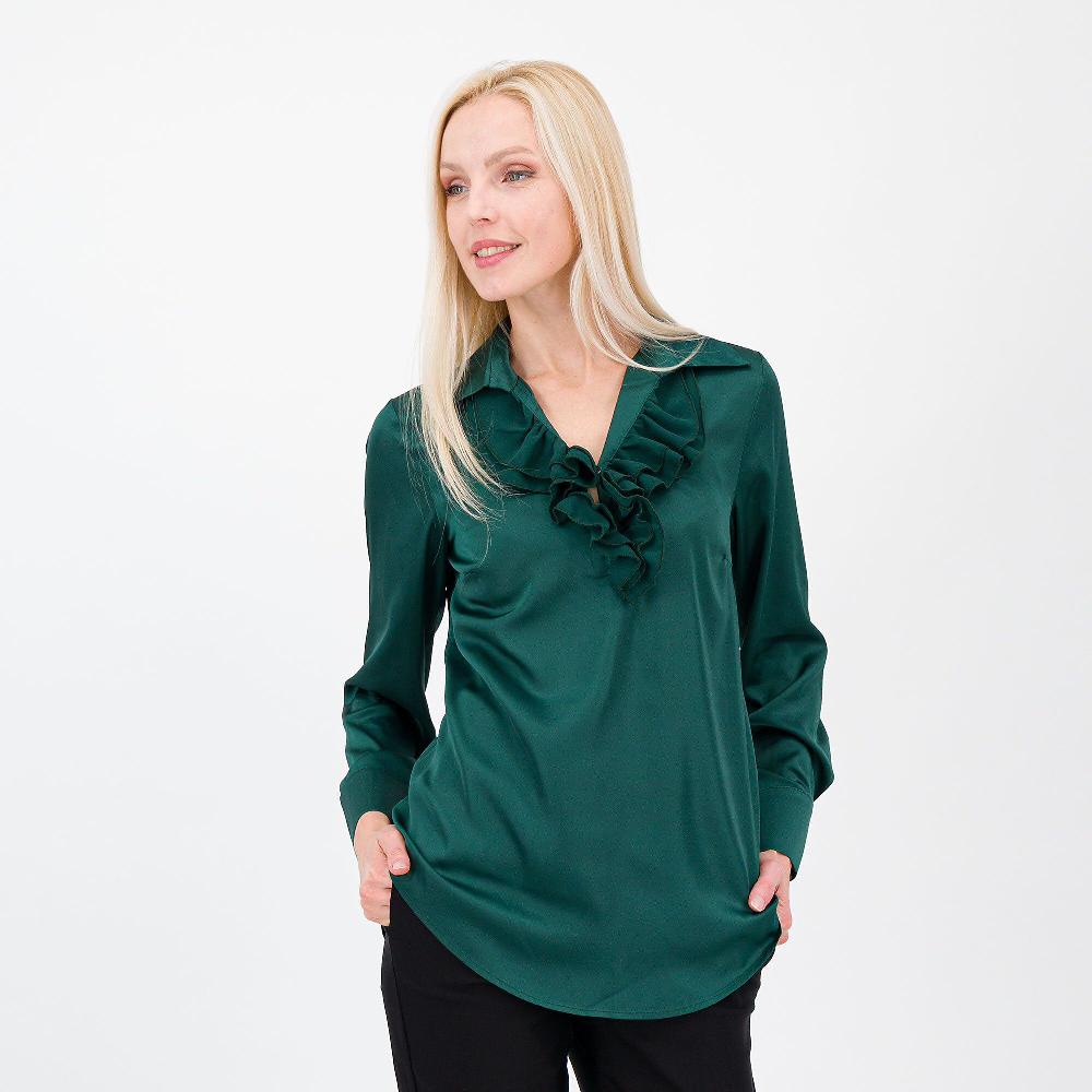QVC Caterina Lancini Maglia in raso con rouche