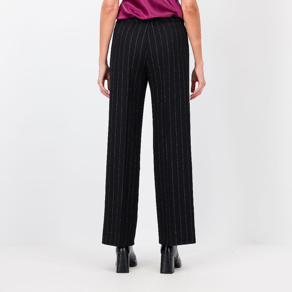 QVC Caterina Lancini Pantaloni In Gessato Con Lamé