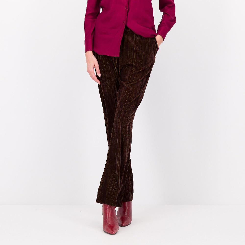 QVC Caterina Lancini Pantaloni in velluto froissé
