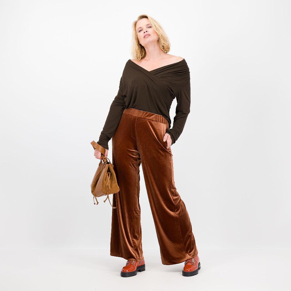 QVC Caterina Lancini Pantaloni Palazzo In Velluto