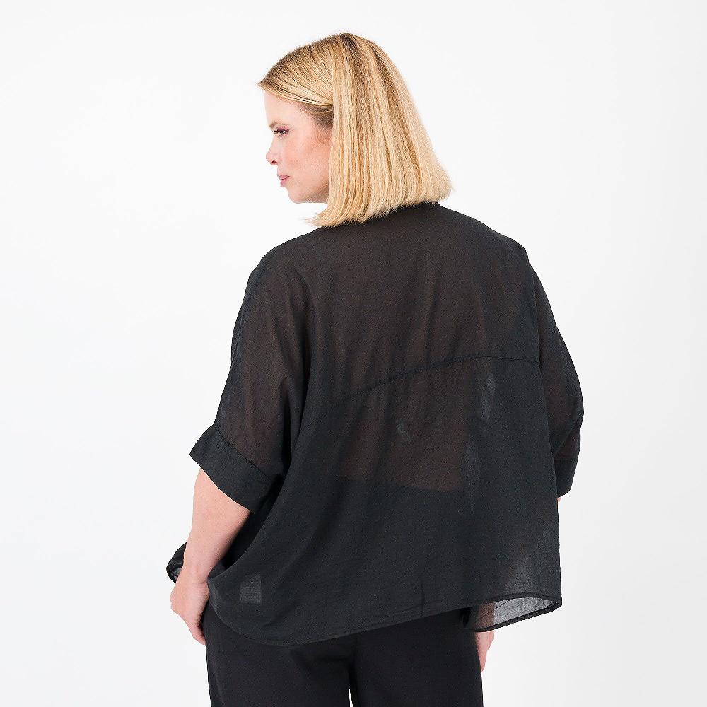 QVC Colour Lab Camicia Ampia In Mussola Di Cotone
