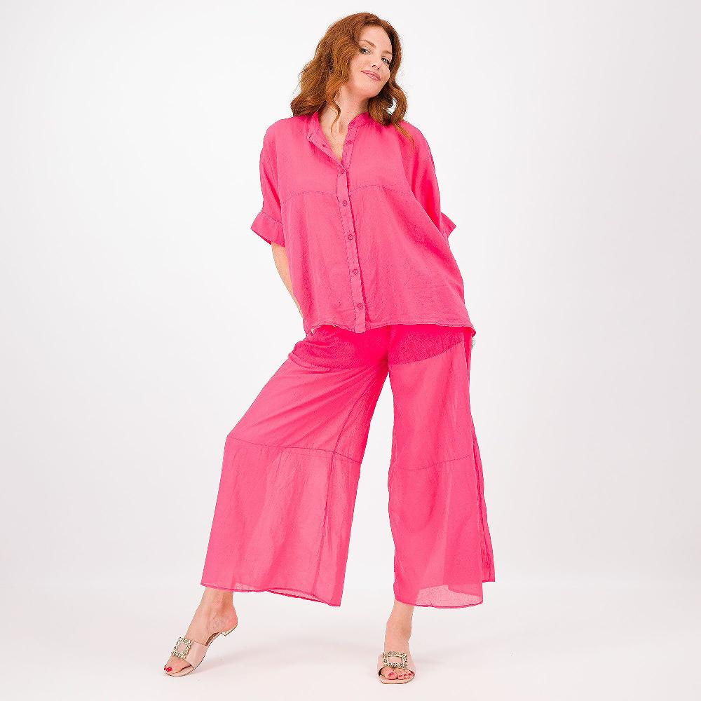 QVC Colour Lab Camicia Ampia In Mussola Di Cotone