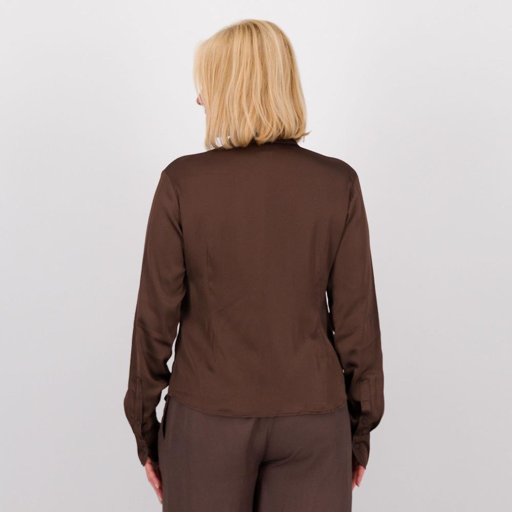 QVC Colour Lab Camicia In Raso Di Viscosa Stretch
