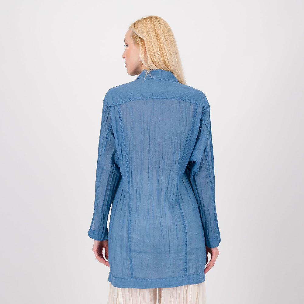 QVC Colour Lab Maxi Camicia N Mussola Di Cotone