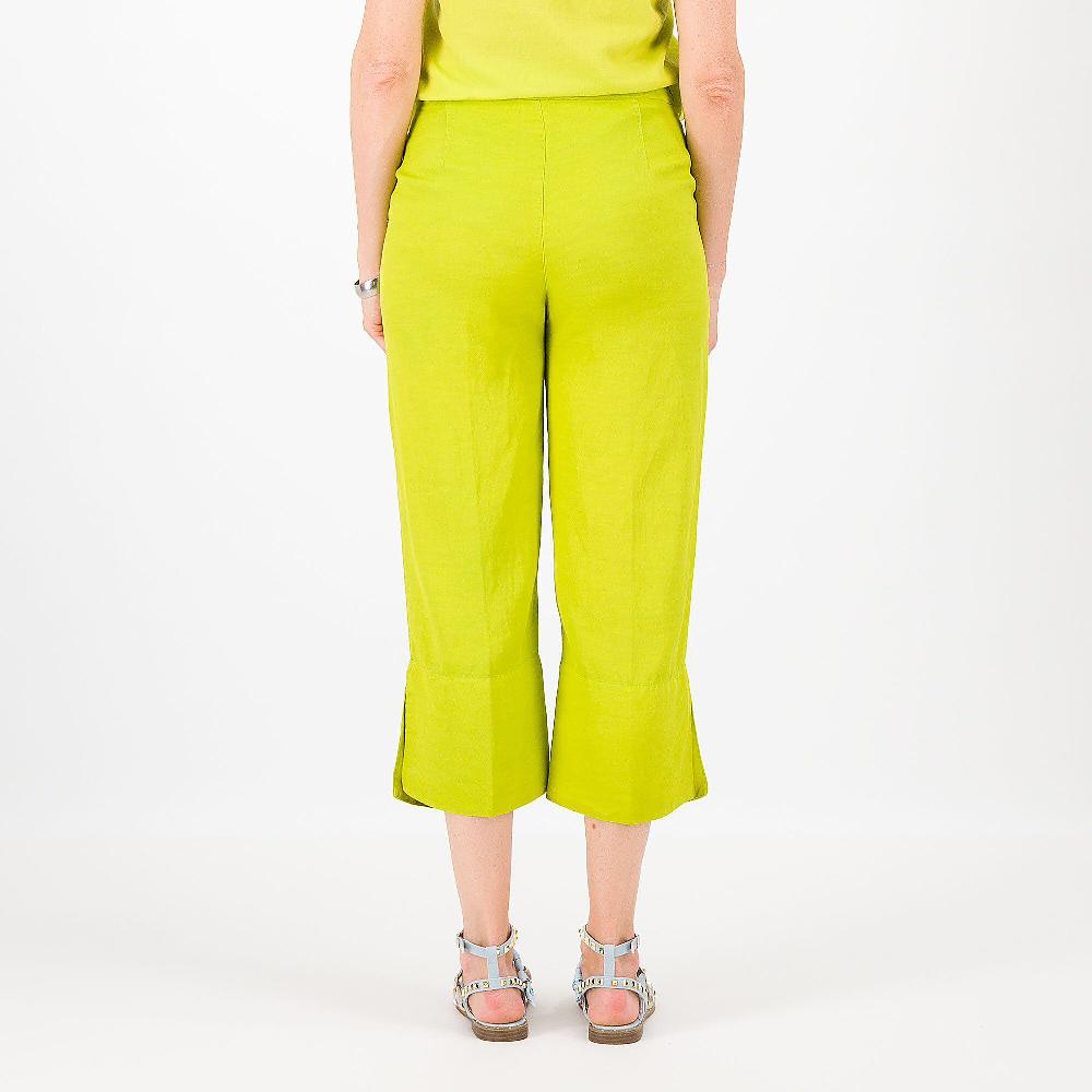 QVC Colour Lab Pantaloni Cropped In Viscosa E Lino