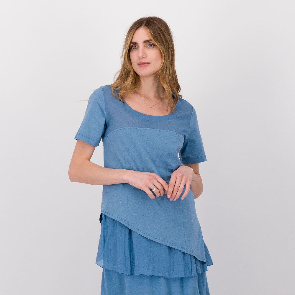 QVC Colour Lab T-shirt in cotone con manica corta
