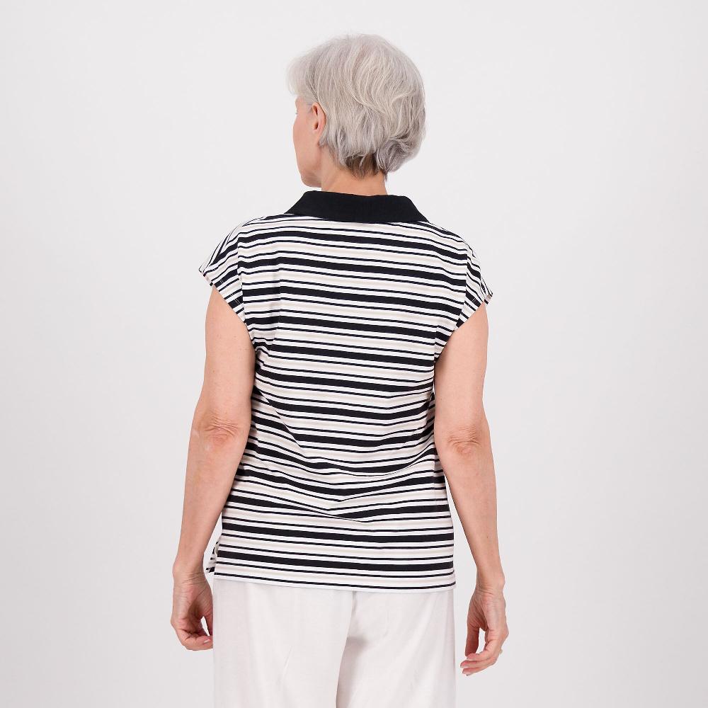 QVC Cuddl Duds Polo A Maniche Corte Con Scollo A V