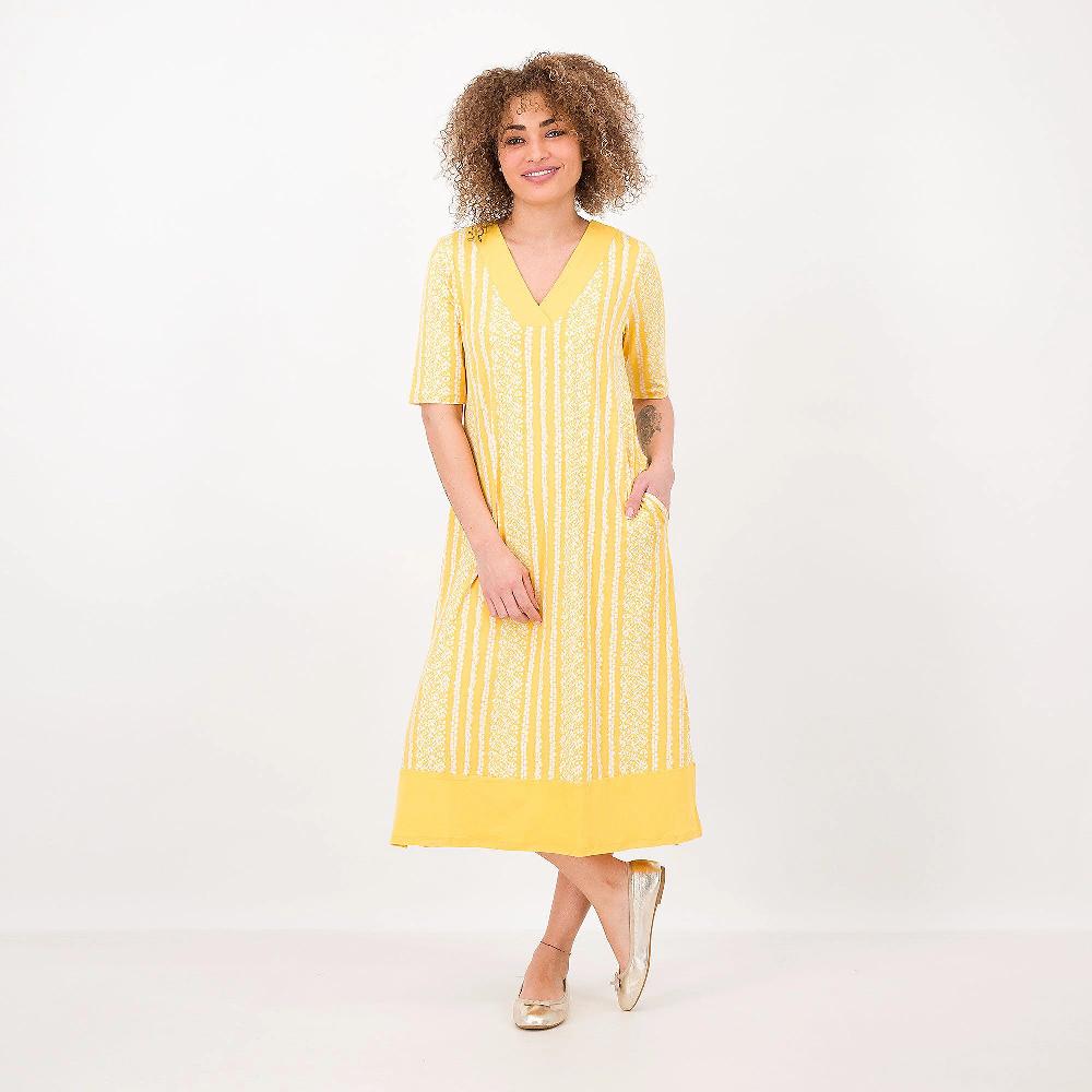 QVC Cuddle Duds Caftano in jersey stretch fantasia