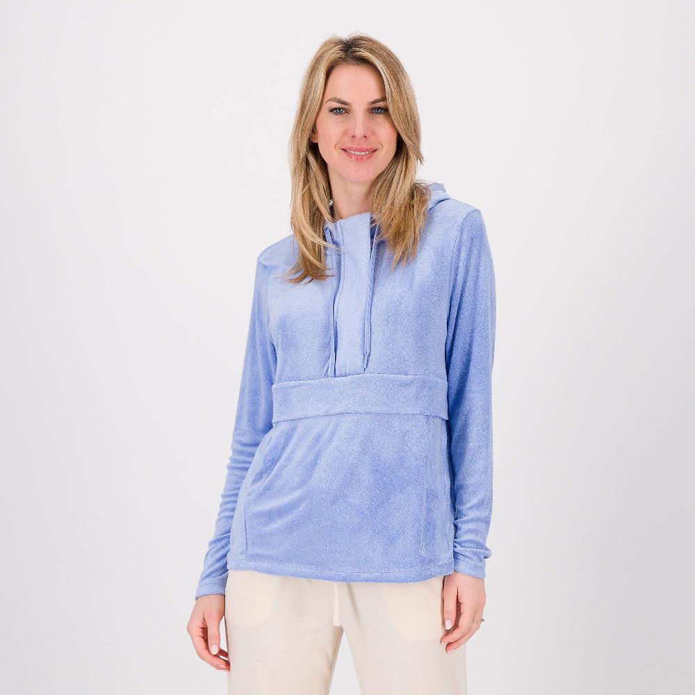 QVC Cuddle Duds Felpa con cappuccio e coulisse