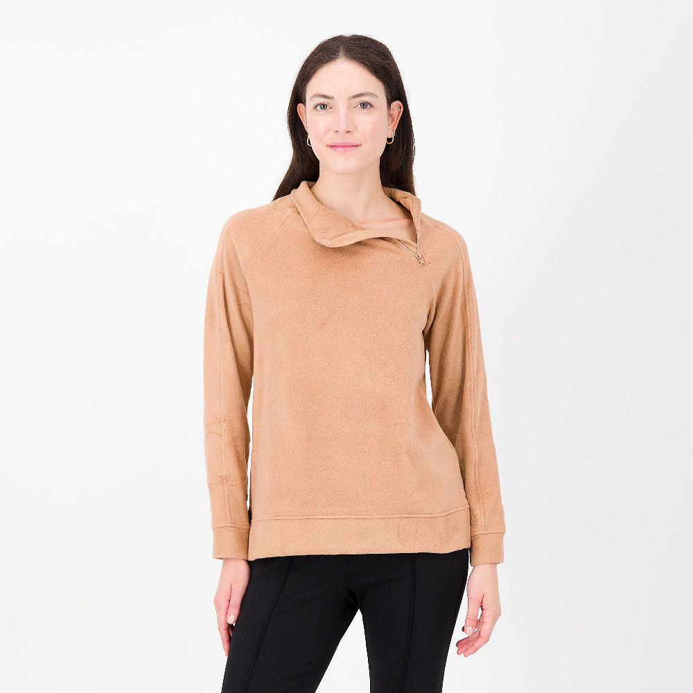 QVC Cuddle Duds Maglia in pile con collo a lupetto