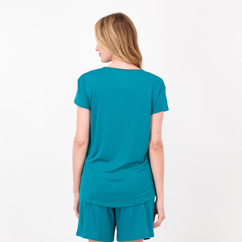 QVC Cuddle Duds T-shirt Con Manica Corta