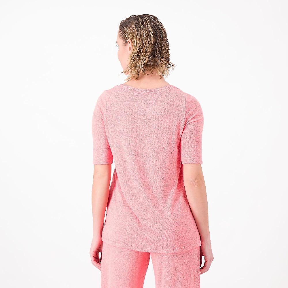 QVC Cuddle Duds T-shirt Con Maniche Al Gomito