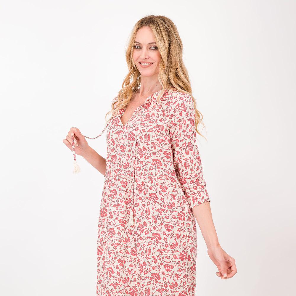 QVC Denim & Co Abito Lungo In Lino E Viscosa