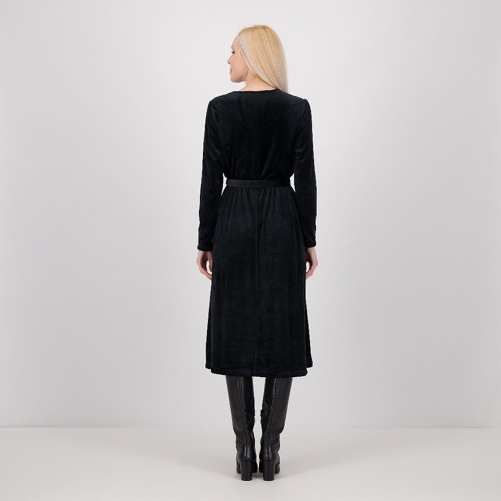 QVC Denim & Co Abito Midi In Velluto Fantasia