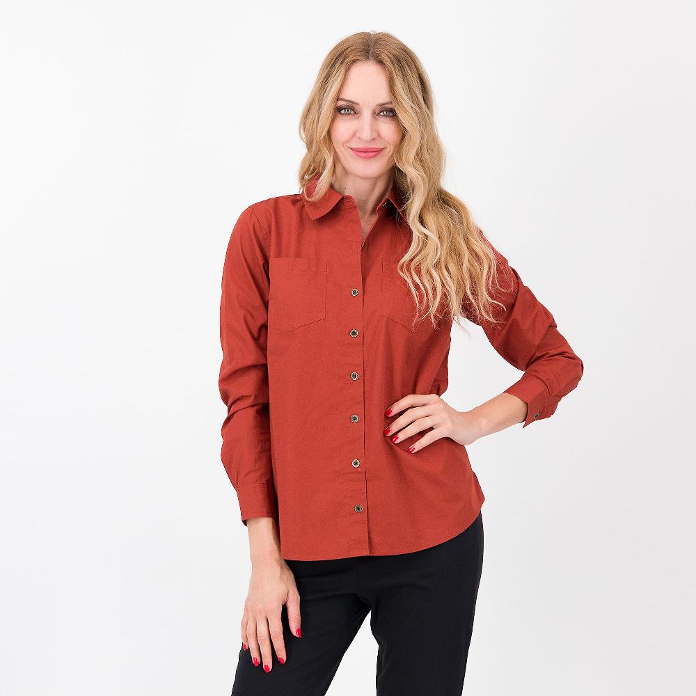 QVC Denim & Co Camicia manica lunga con bottoni
