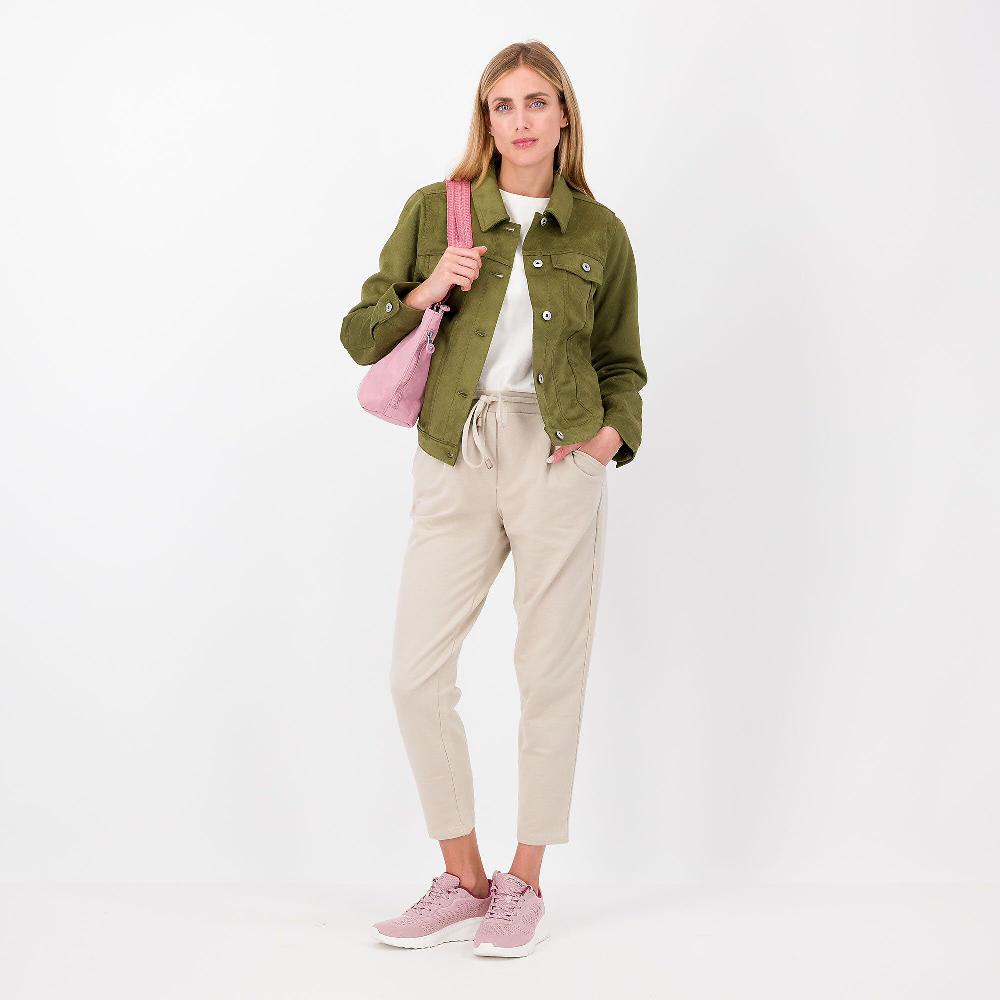 QVC Denim & Co Giacca In Tessuto Effetto Scamosciato