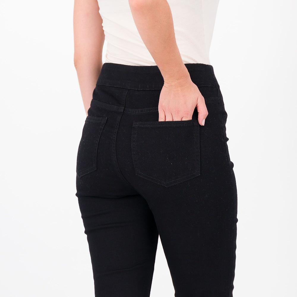 QVC Denim & Co Jeans Bootcut Con Elastico In Vita