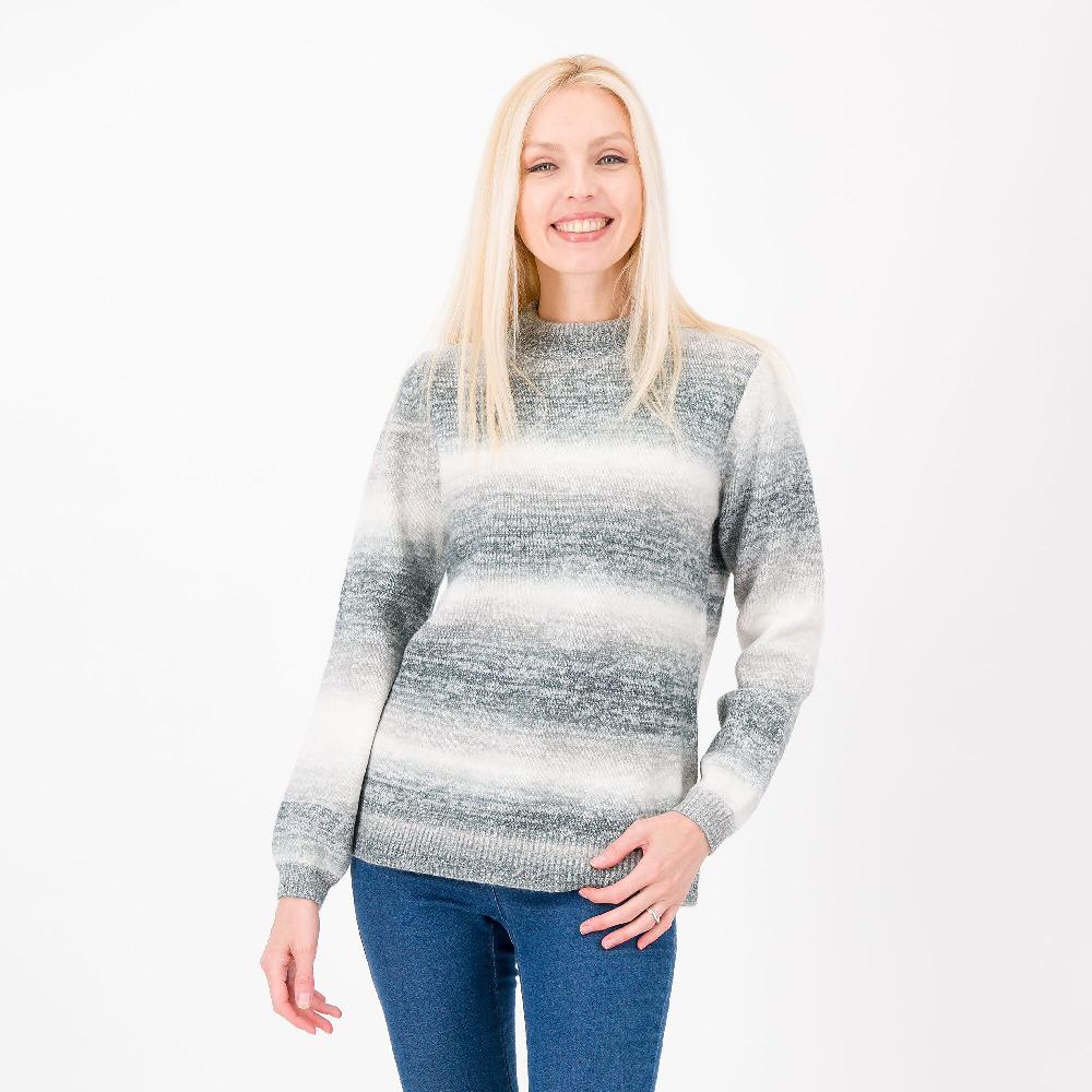 QVC Denim & Co Maglia a lupetto con fantasia sfumata