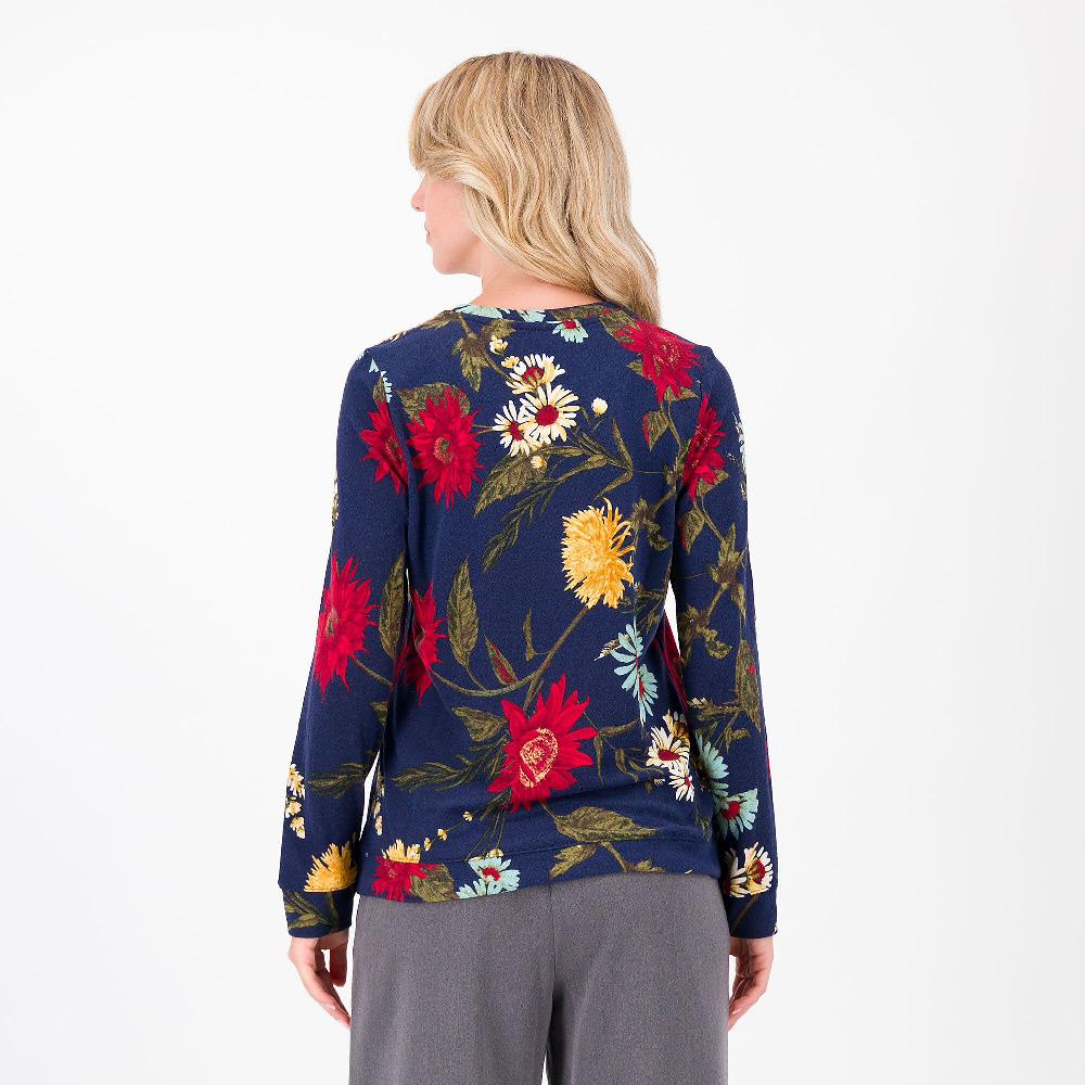 QVC Denim & Co Maglia Stampata A Maniche Lunghe