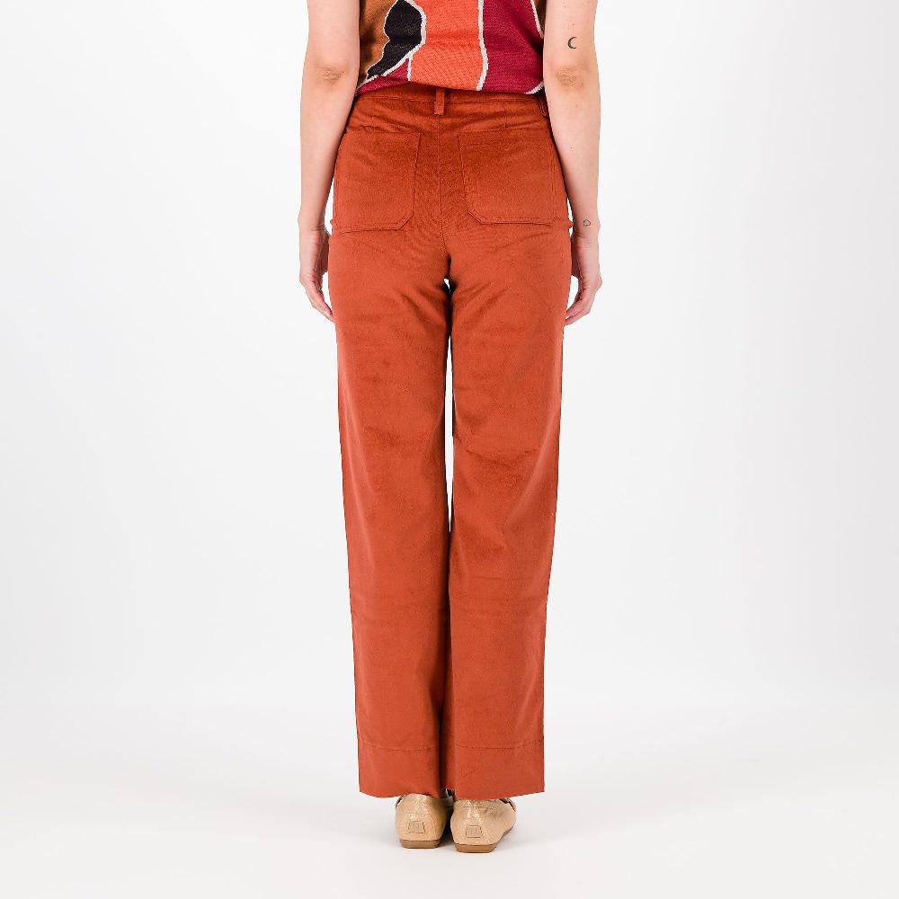QVC Denim & Co Pantaloni Lunghi In Velluto A Coste