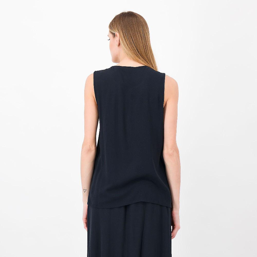 QVC Denim & Co Top Smanicato