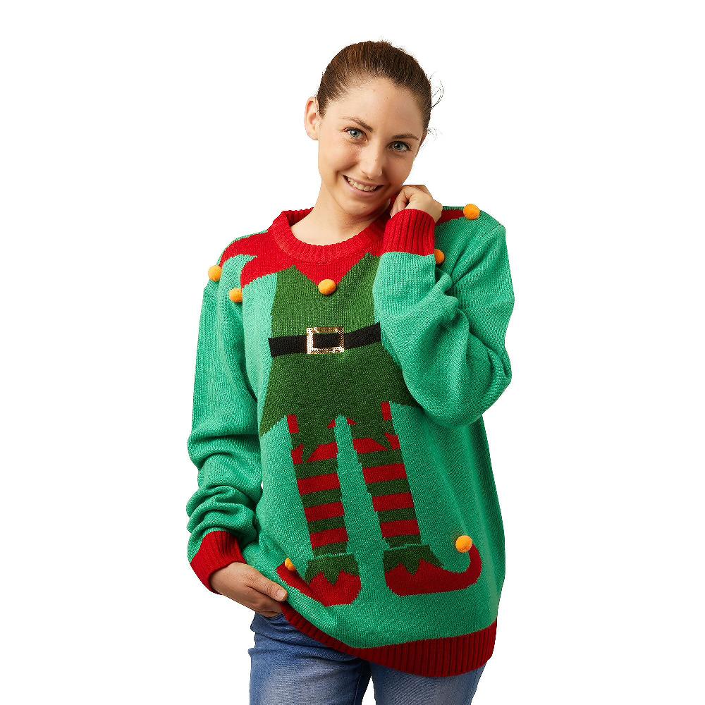 QVC Dmail Maglione natalizio Elfo Verde