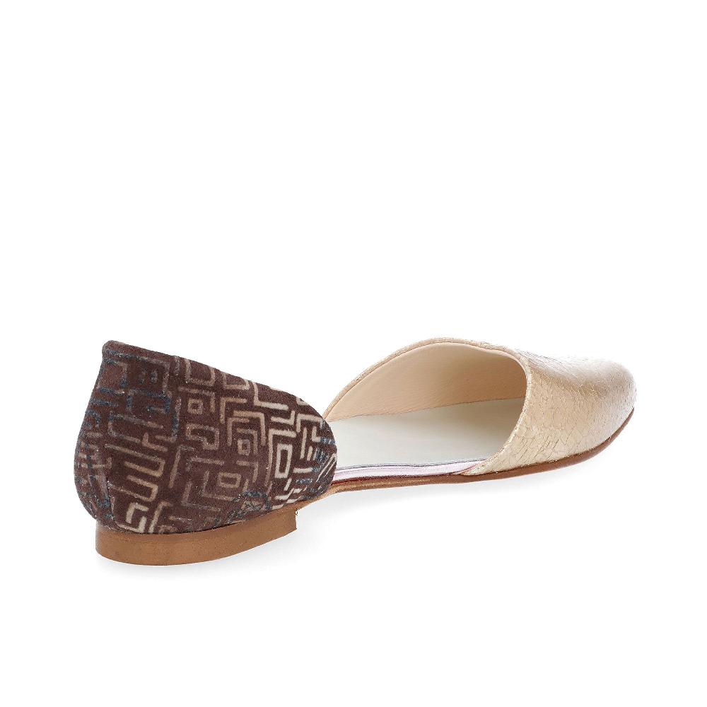 QVC Ebarrito Ballerine In Pelle Patchwork