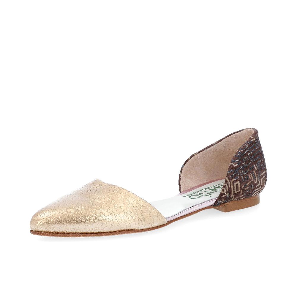 QVC Ebarrito Ballerine in pelle patchwork