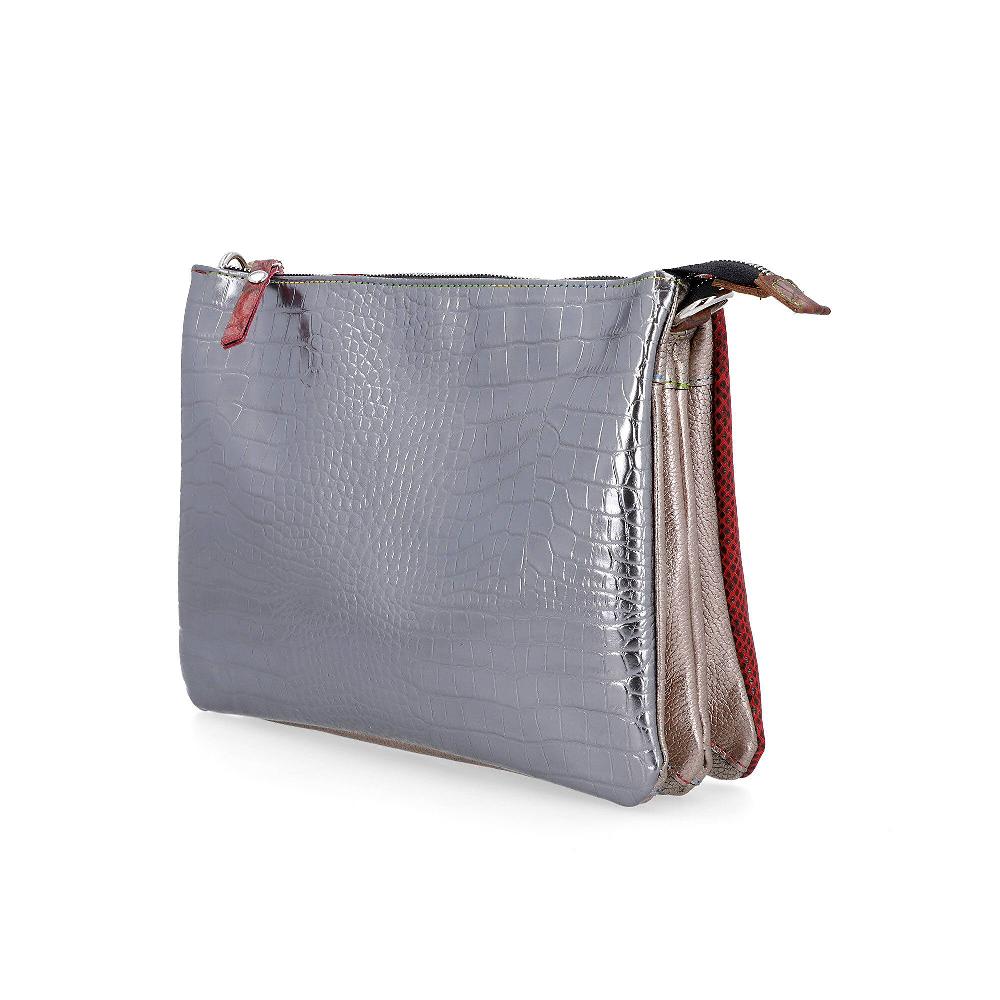 QVC Ebarrito Borsa A Tracolla In Pelle Patchwork