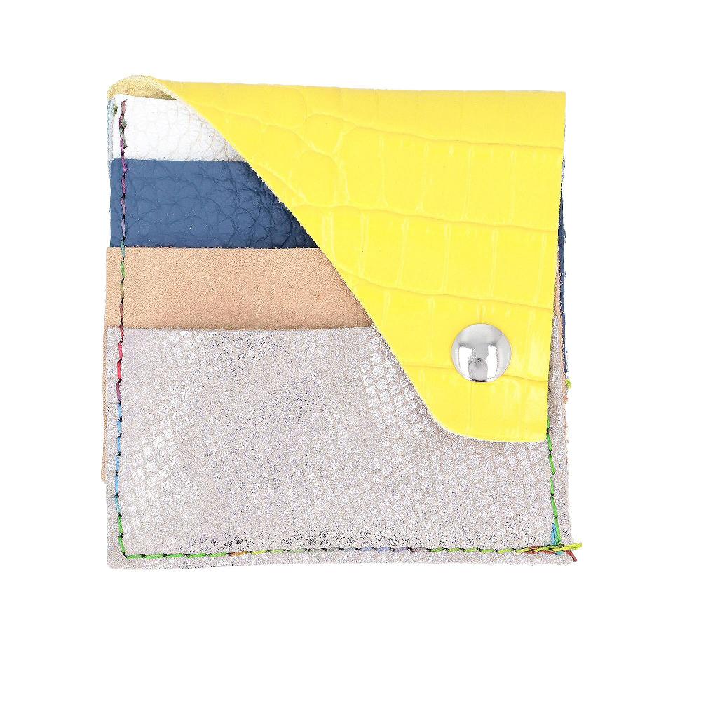 QVC Ebarrito Portacarte In Pelle Patchwork