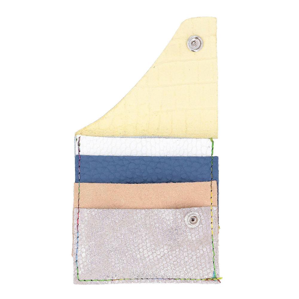 QVC Ebarrito Portacarte In Pelle Patchwork