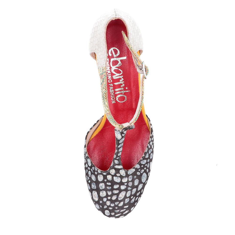 QVC Ebarrito Sandali A T In Pelle Patchwork