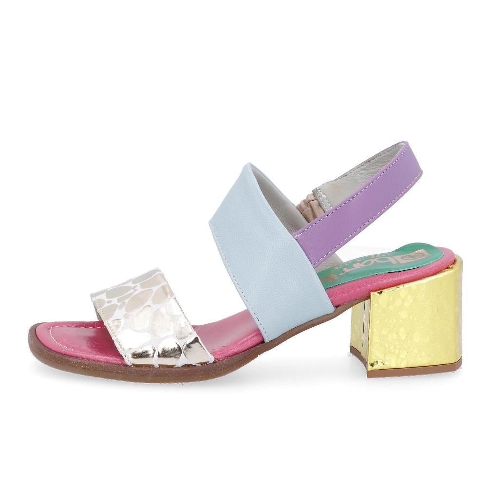 QVC Ebarrito Sandali In Pelle Con Tacco 5 5 Cm