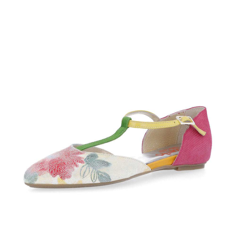 QVC Ebarrito Scarpe a T in pelle con punta sfilata