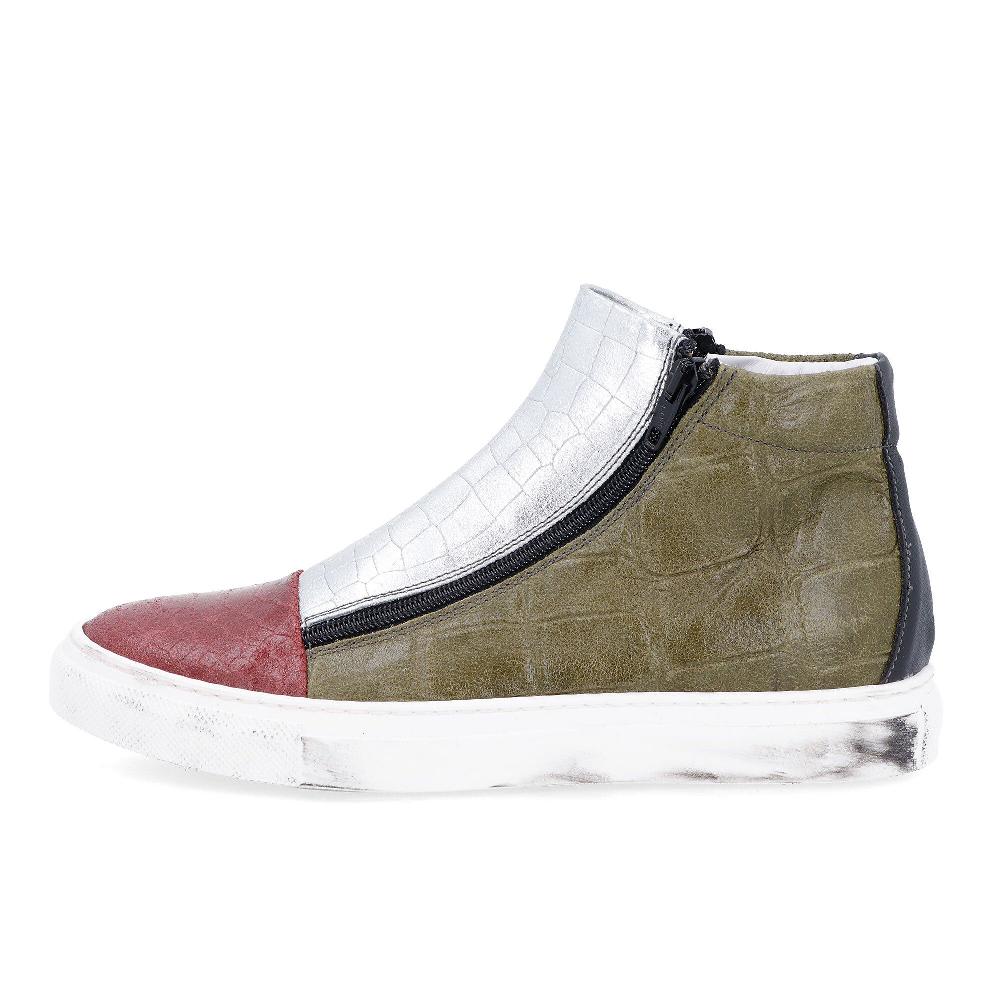 QVC Ebarrito Sneakers In Pelle Con Doppia Zip